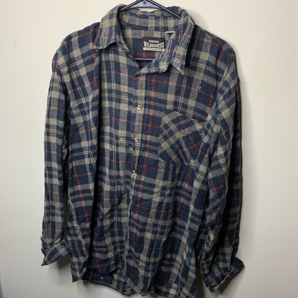 Rugged Wilderness Flannel Shirt Button Down